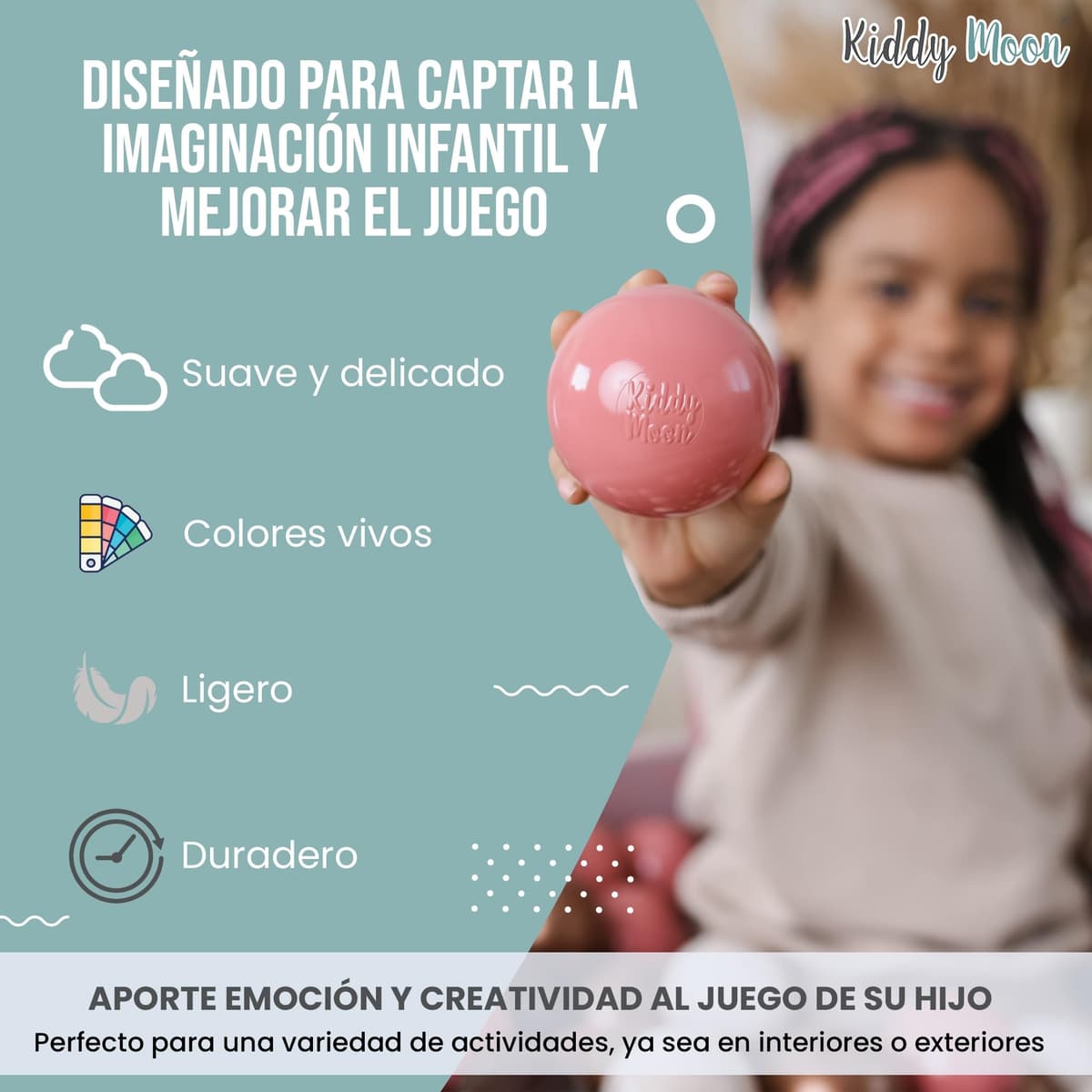 KiddyMoon Bolas Colores Pastel Color Only para Piscina Plástico Niños Infantil ∅ 7Cm Fabricado UE Sólo Color Pastel — view 5