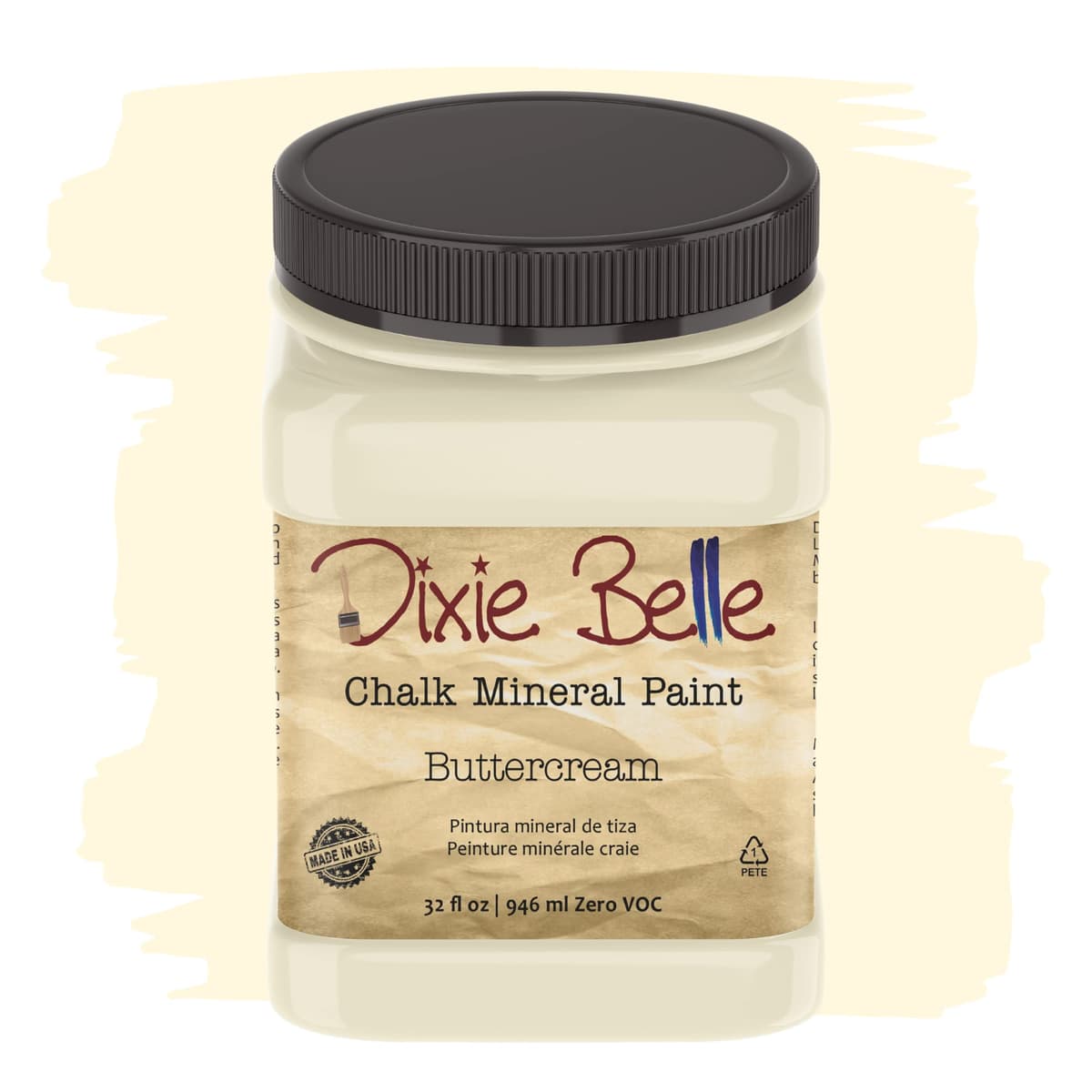 Dixie Belle Paint Company Chalk Finish Furniture Paint - Caviar (32oz) - Matte Black Chic Chalk Mineral DIY Furniture Paint — view 40