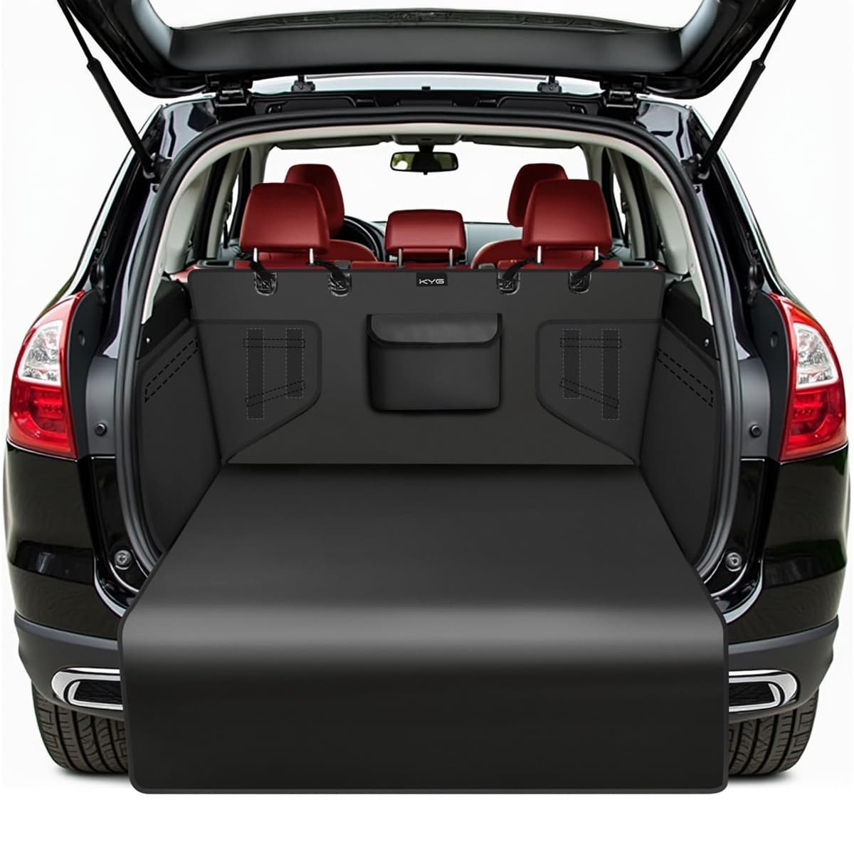KYG Protector Maletero Coche Universal Impermeable y Resistente Protector Maletero con Protección Lateral Funda Maletero Fácil de Limpiar para Coches, SUVs y Camiones, 185 * 105 * 38cm - Negro