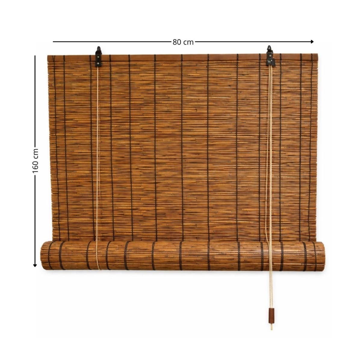 Acomoda Textil – Persiana Enrollable de Bambú Natural para Puertas y Ventanas Decorativa Marrón. Estor Ajustable de Ocultación para Exterior e Interior Protector de Fácil Instalación. (80x160 cm) — view 2