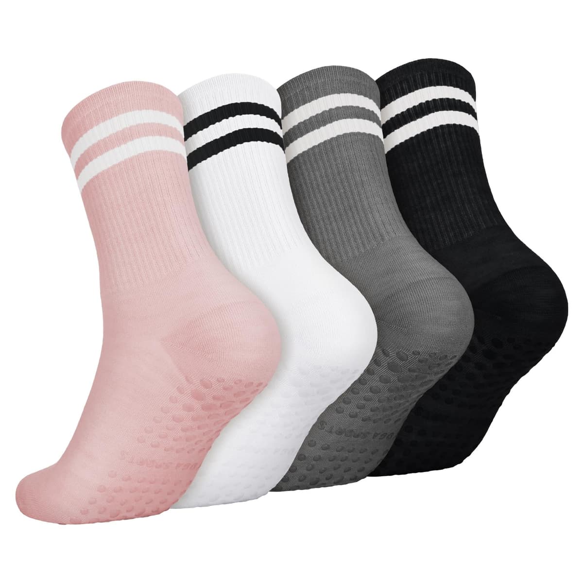 Zuimei Yoga Grip Socks Women, Non Slip Pilates Socks Grippy Socks Ladies Mid-Calf Grip Socks for Ballet Dance Workout Fitness Running — view 8