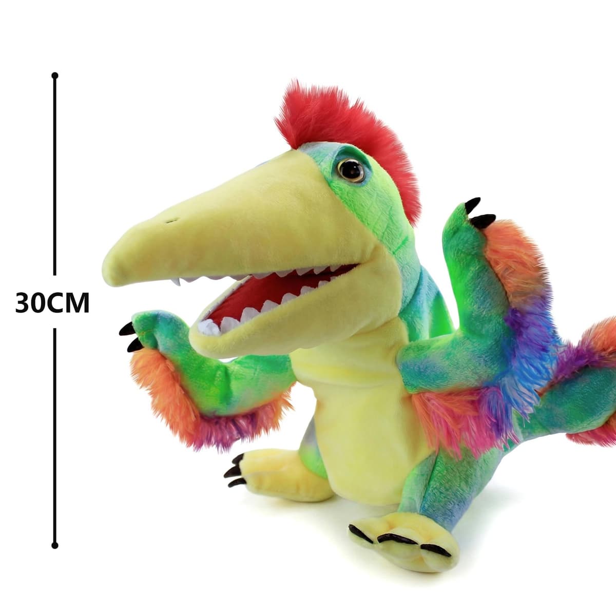 Marionetas de Mano de Dinosaurios para niños,Incluye Triceratops y Tyrannosaurus Rex con Bocas Abiertas móviles, Contar Historias,Regalos de cumpleaños — view 2