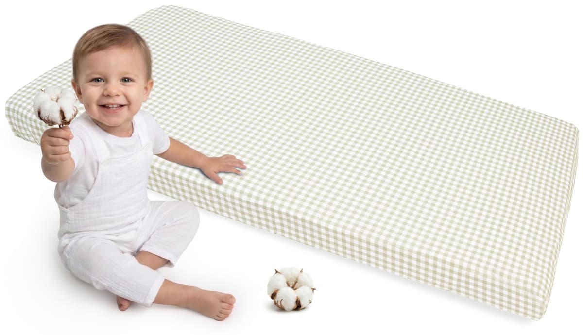 Medi Partners Sabana Bajera Cuna 60x120 Set de 3-100% Algodon Sabanas de Algodón Bebe Ropa de Cama para Bebés Dormir Cuna Fitted Bed Sheet Protector (Safari-Blanco-Gris) — view 15