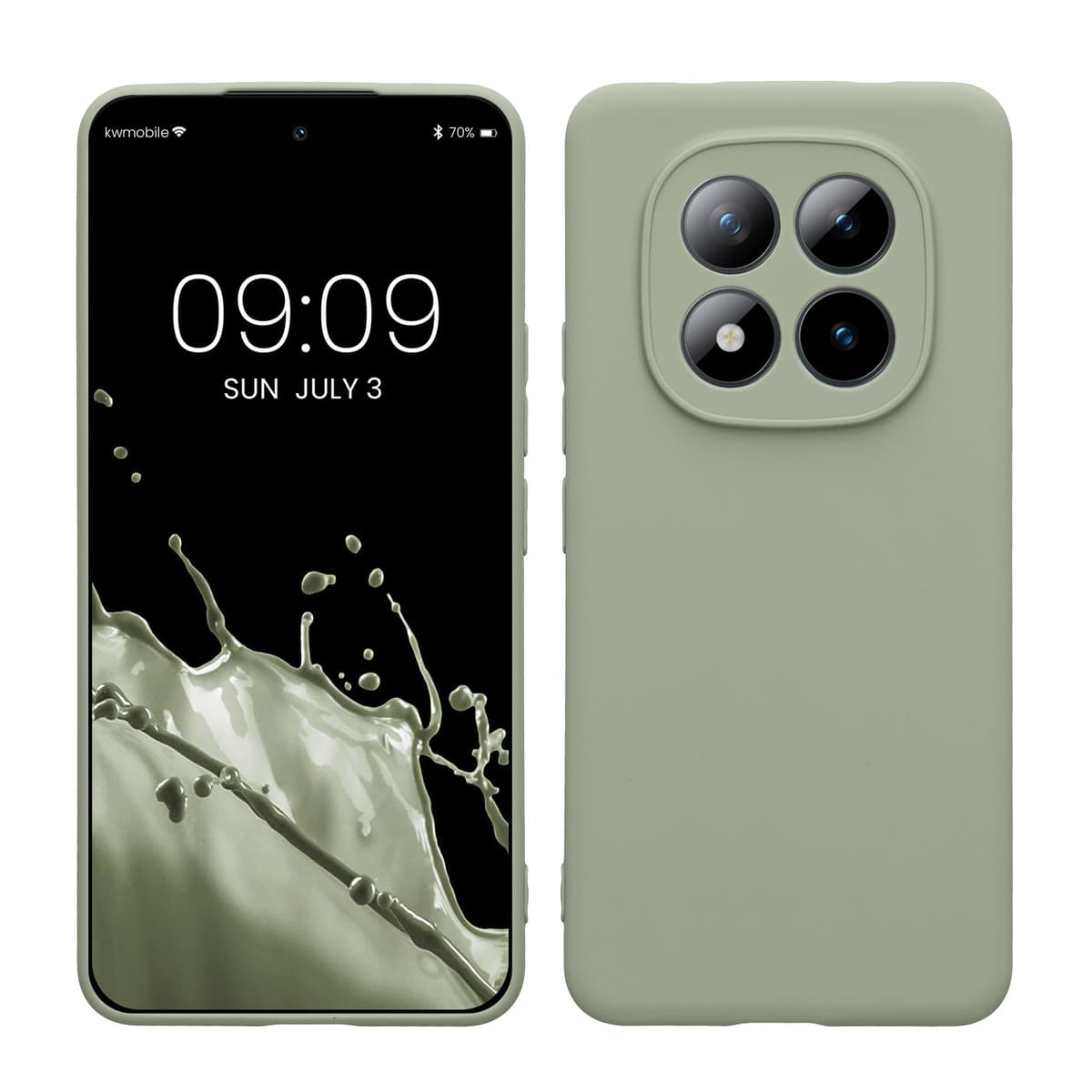 kwmobile Carcasa Compatible con Xiaomi Redmi Note 14 Pro 5G / Poco X7 Funda - Funda Ultrafina de TPU con Bordes elevados - Lavanda Metalizado — view 338
