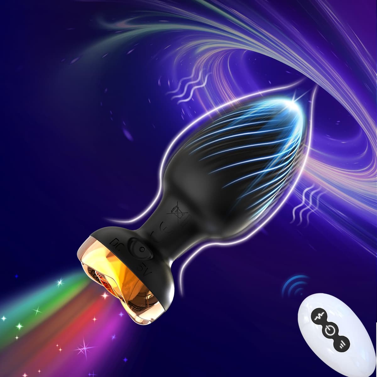 Plug Anales,con Vibración xxl Dildo Anal Vibradorador Mujer Juguetes eróticos para Pareja Sexuales con Mando a Distancia Consolador Butt Plug Anales Consoladores.. para mujer 10 Modos Carga, A26022808 — view 3