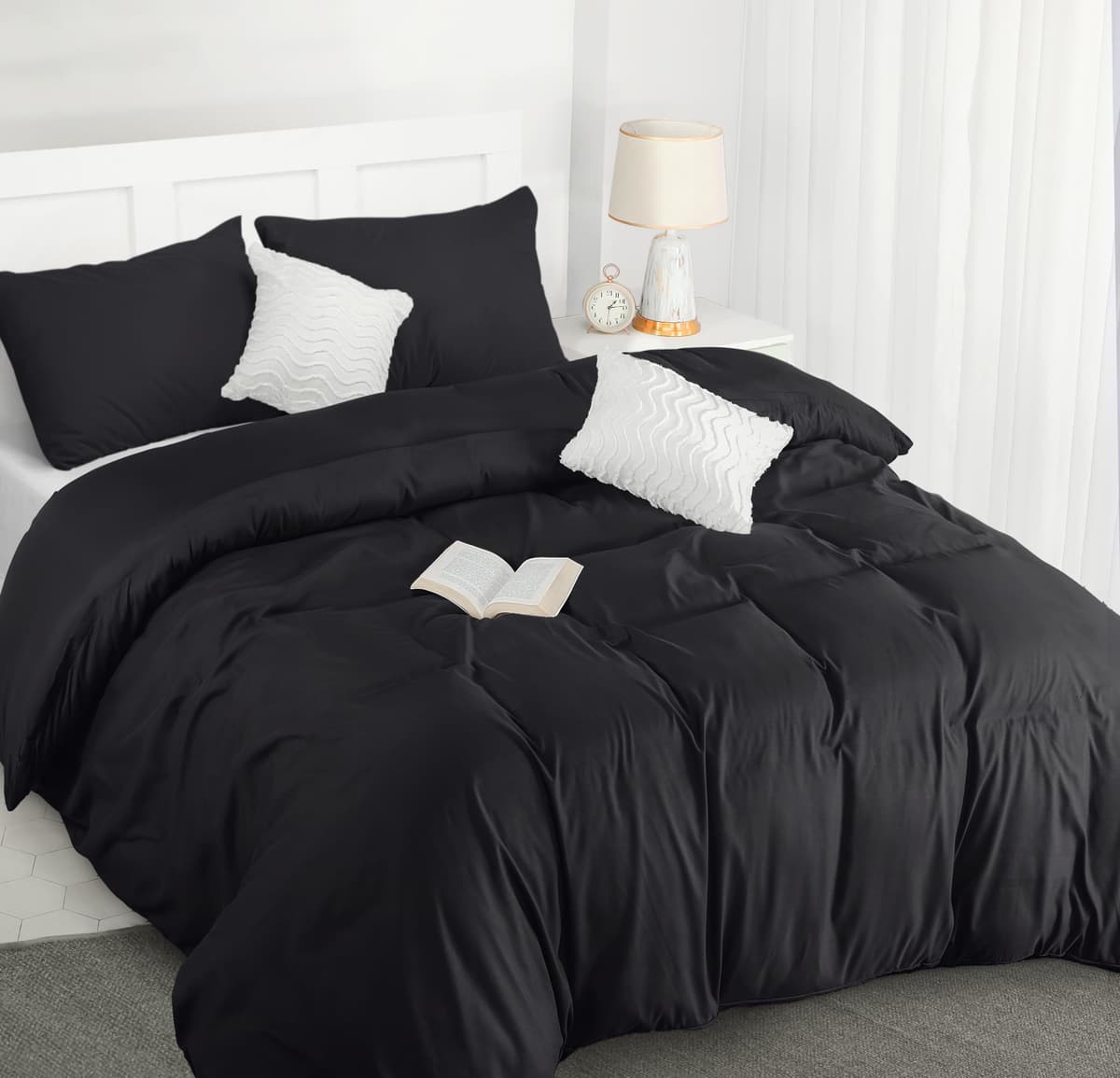 Utopia Bedding Duvet Cover Double - Soft Microfibre Polyester - Bedding Quilt Cover Set, with Pillow cases (Grey) — view 69