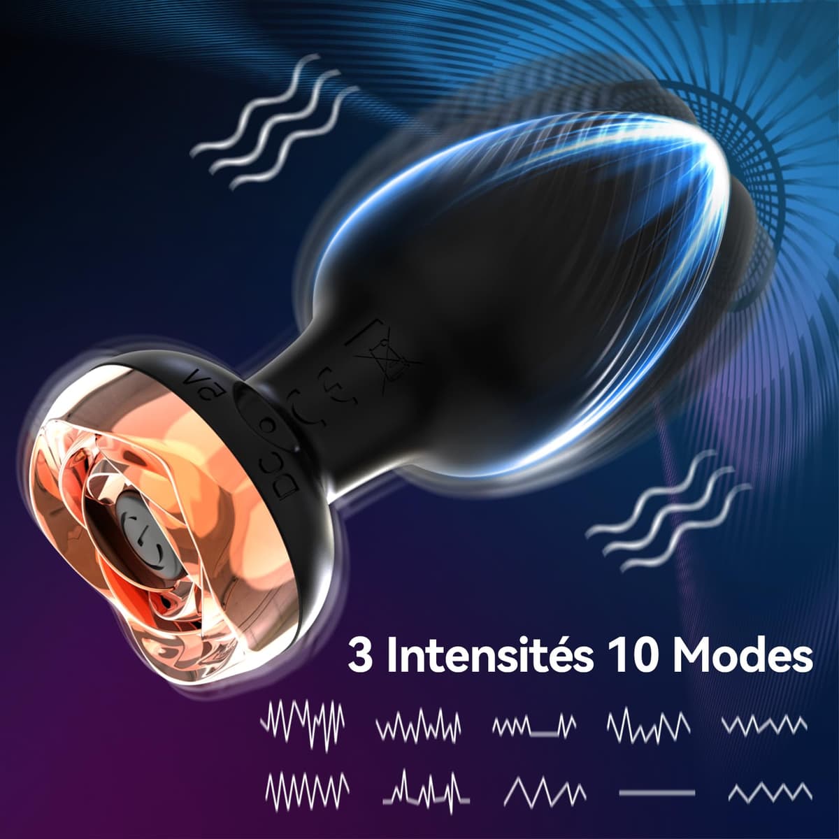 Plug Anales,con Vibración xxl Dildo Anal Vibradorador Mujer Juguetes eróticos para Pareja Sexuales con Mando a Distancia Consolador Butt Plug Anales Consoladores.. para mujer 10 Modos Carga, A26022808 — view 2
