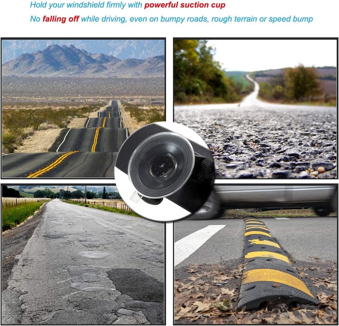 KITBEST Rear View Mirror Learner Driving Instructor Examiner Mirror Car Interior Mirror Wide Angle Adjustable with Suction Cup for Car SUV Trucks 240 X 64mm 240mm Mirror+0 Blindspot mirror — view 5