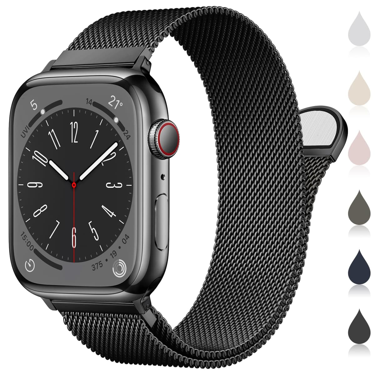 Original Milanese Loop Compatible with Apple Watch Straps 38mm 40mm 41mm 42mm 44mm 45mm 46mm 49mm Women & Men, Magnetic Clasp Adjustable Metal Bands for iWatch Series 11 10 9 8 7 6 5 4 2,Ultra 3,SE 3 — view 9