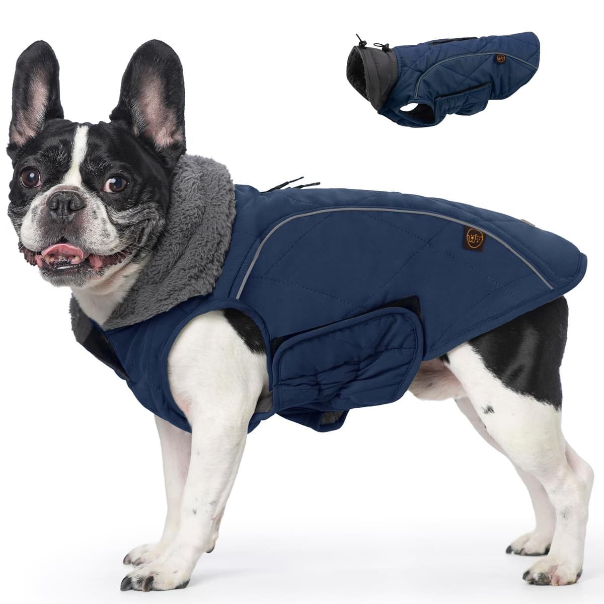 EMUST Dog Coats Winter, Thick Dog Clothes for Medium Dogs Boy, Coats for Dogs Winter with Harness Hole, Dog Coats for Cold Weather, Red, M — view 8