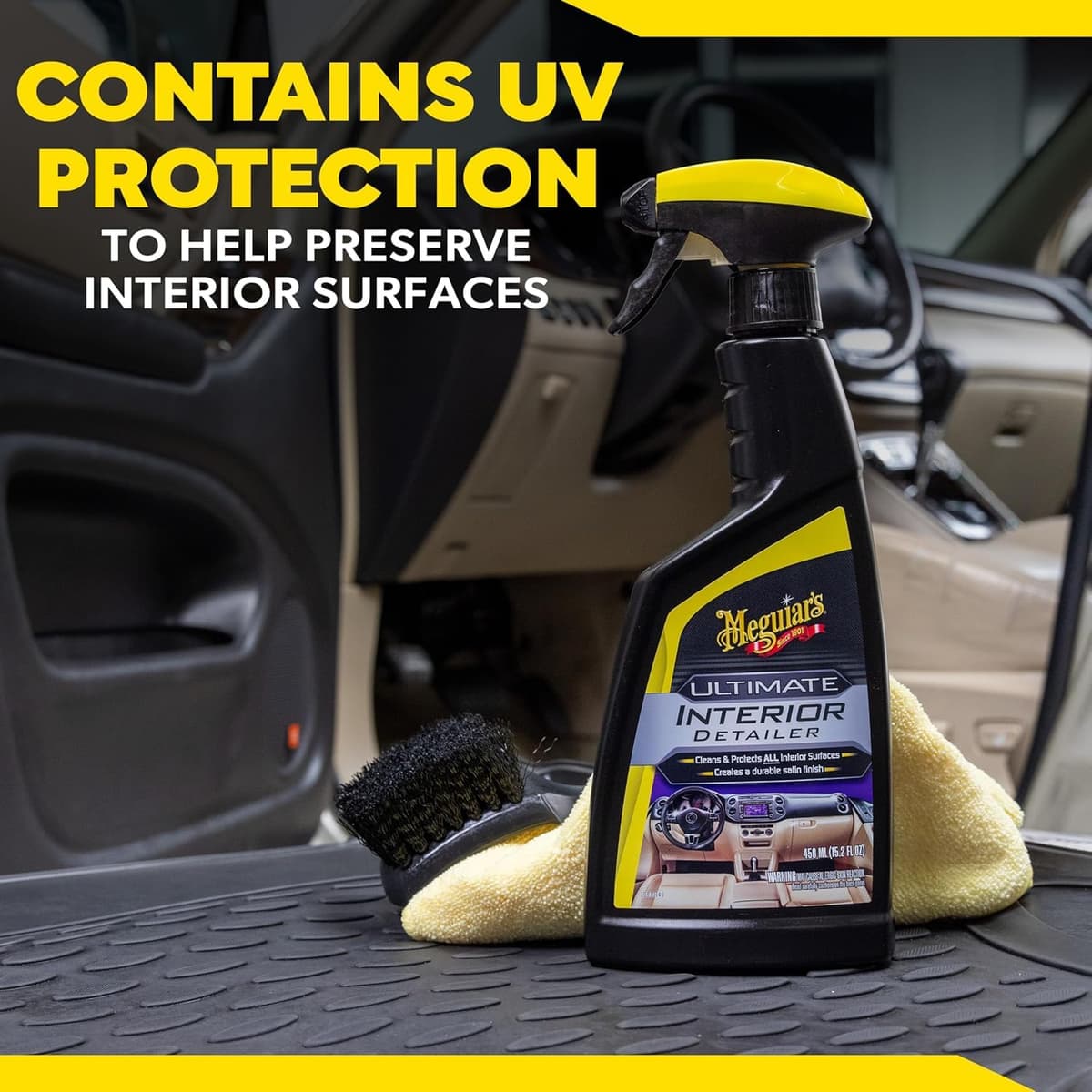 Meguiar's Quik Interior Detailer Cleaner 473ml for a Matt Finish. Cleans all Interior Car Surfaces - G13616EU — view 9