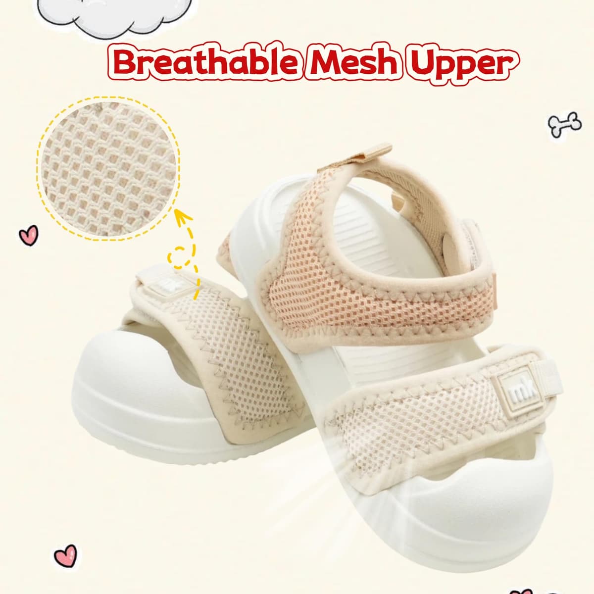 Meik Mangni Sandalias Punta Cerrada Niño Niña Verano Sandalia Deportivas Unisex bebé Transpirables Zapatillas Playa Piscina con Suela Antideslizante,Tallas 21-31 EU — view 3