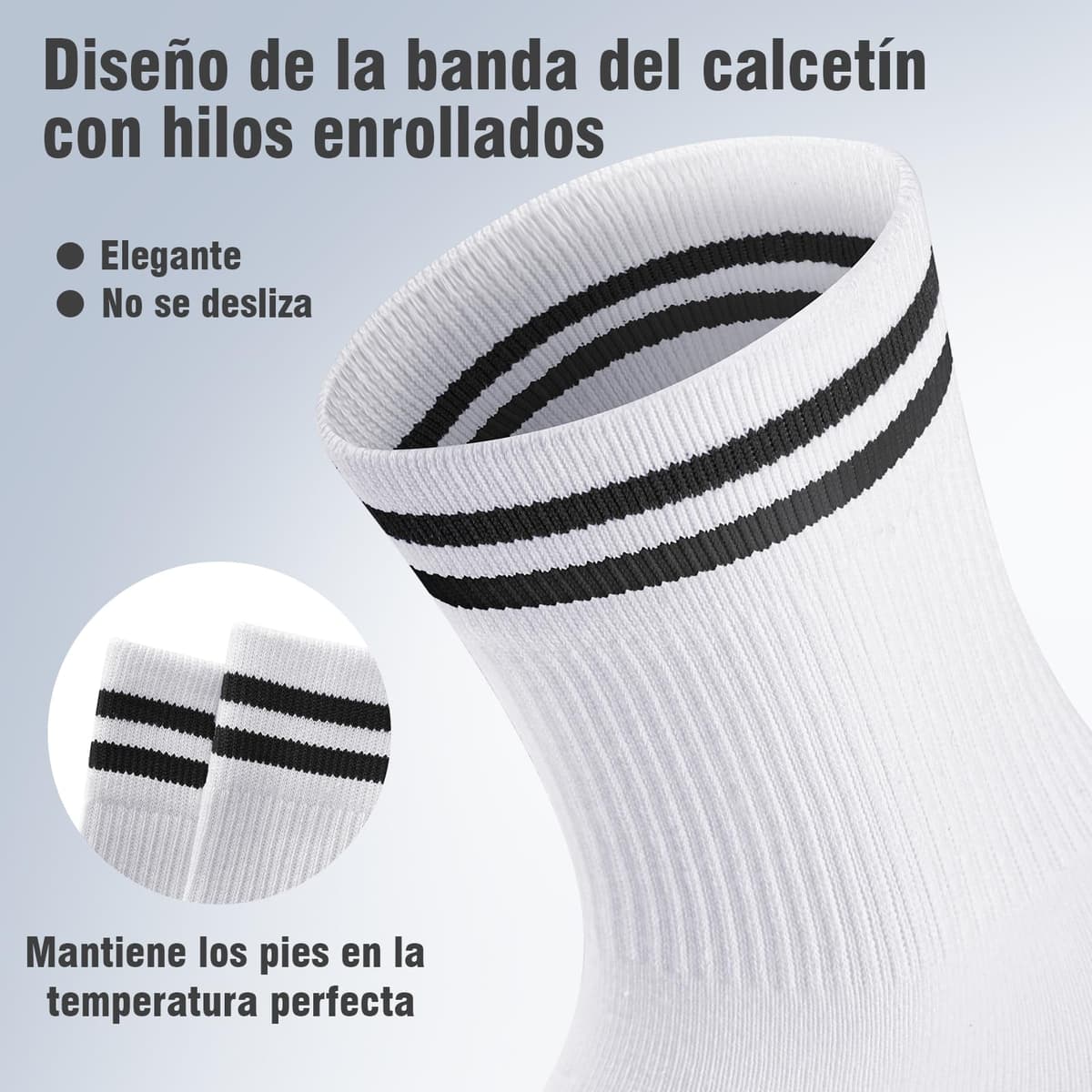 Smart Sir calcetines hombre,calcetines deporte mujer,calcetines deporte hombre（Pack de 4）,calcetines hombre algodon blancos tennis,cómodos y cálidos — view 5