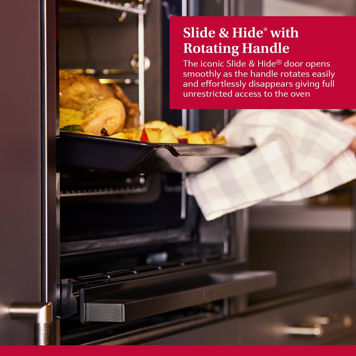 NEFF N70 B54CR71G0B Slide and Hide Single Oven with Pyrolytic Self Cleaning, CircoTherm, 3.7" Full Touch Display, Soft Open, Integrated, 60 x 60cm, Graphite Grey — view 4