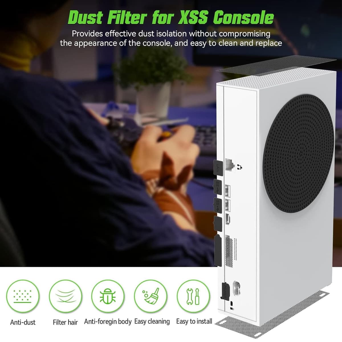 GOWENIC Series S Dust Filter Set, Dust Filter, Silicone Dust Plugs, Dust Cover, Heat Dissipation, Dustproof and Dirtproof, Dust Filter for Series S, Accessories — view 2