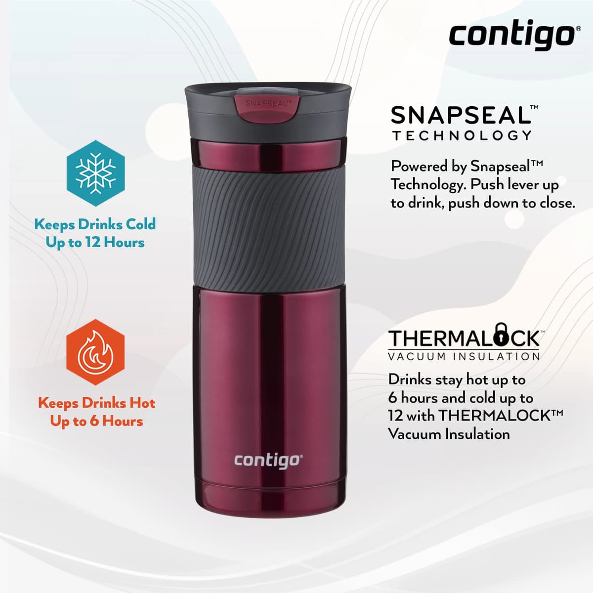 Byron SNAPSEAL™ Travel Mug, 470 ml — view 2