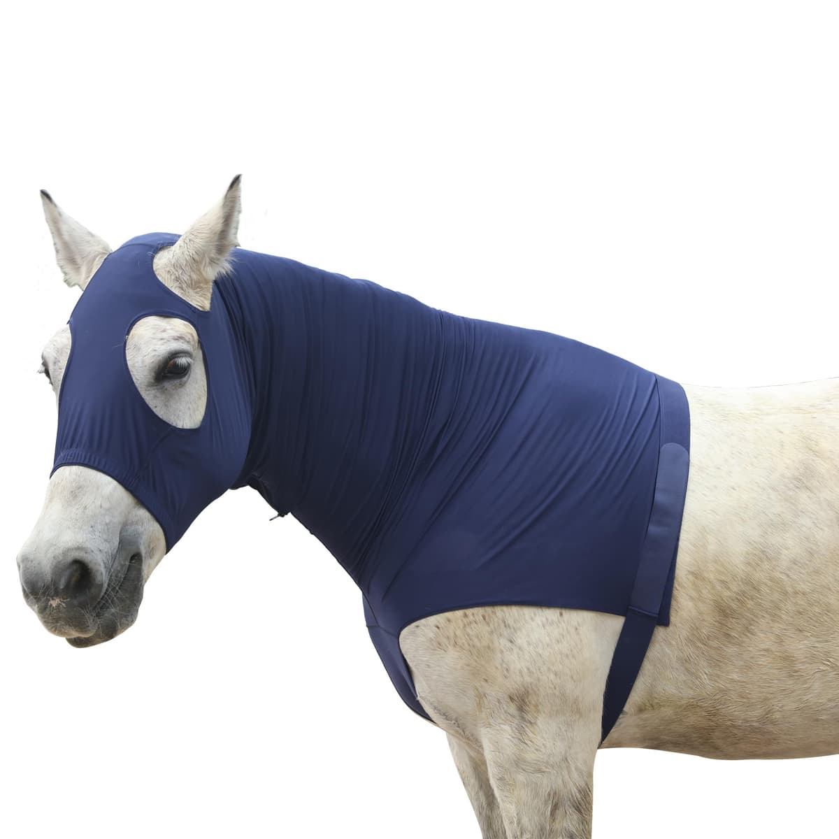 Capucha Elástica con Cremallera para Caballo, Ideal para Proteger el Cuello y la Cabeza con Comodidad