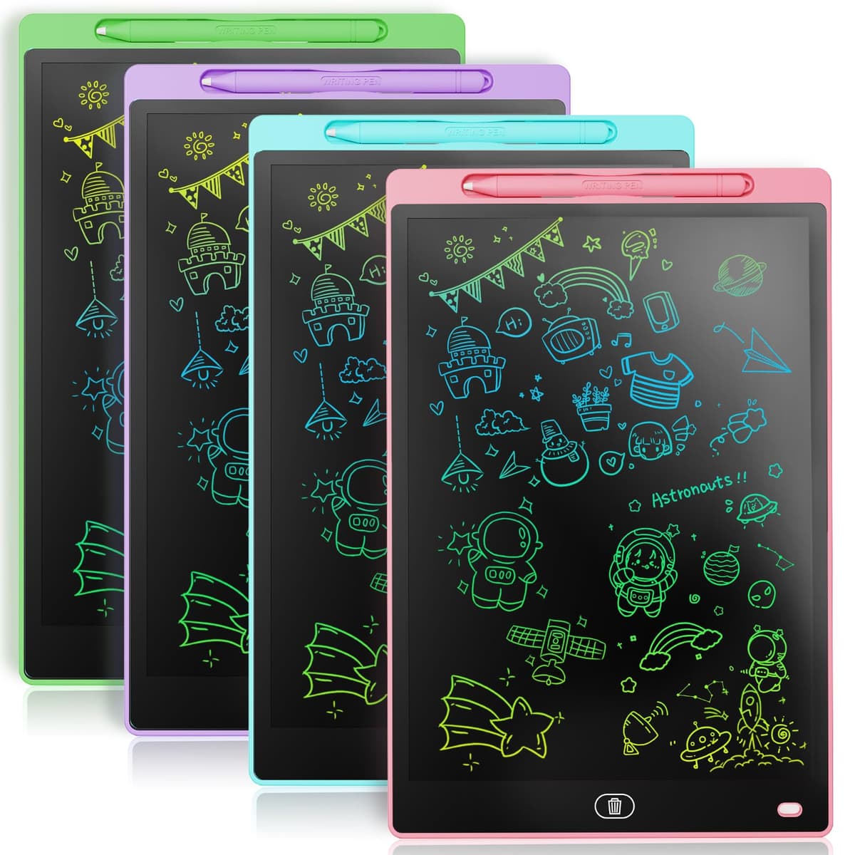 Genialba Tableta de Escritura LCD de Colores de 8,5, Tablero de Dibujo Electrónico - Tablero de Grafiti con Pizarra de Dibujo Borrable Portátil, Regalo para Niños (Rosa) — view 20