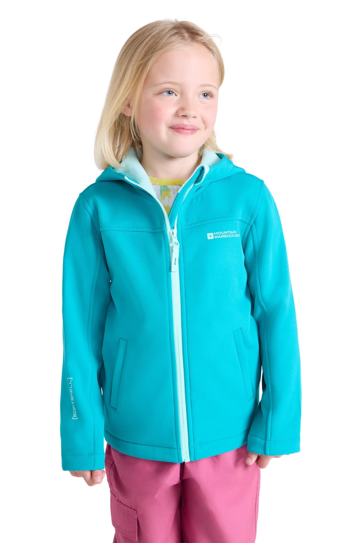 Mountain Warehouse Exodus Kids Softshell Jacket - Breathable, Wind & Water Resistant, Fleece Lined Coat, For Boys & Girls - Best For Sping Summer & Hiking — view 20