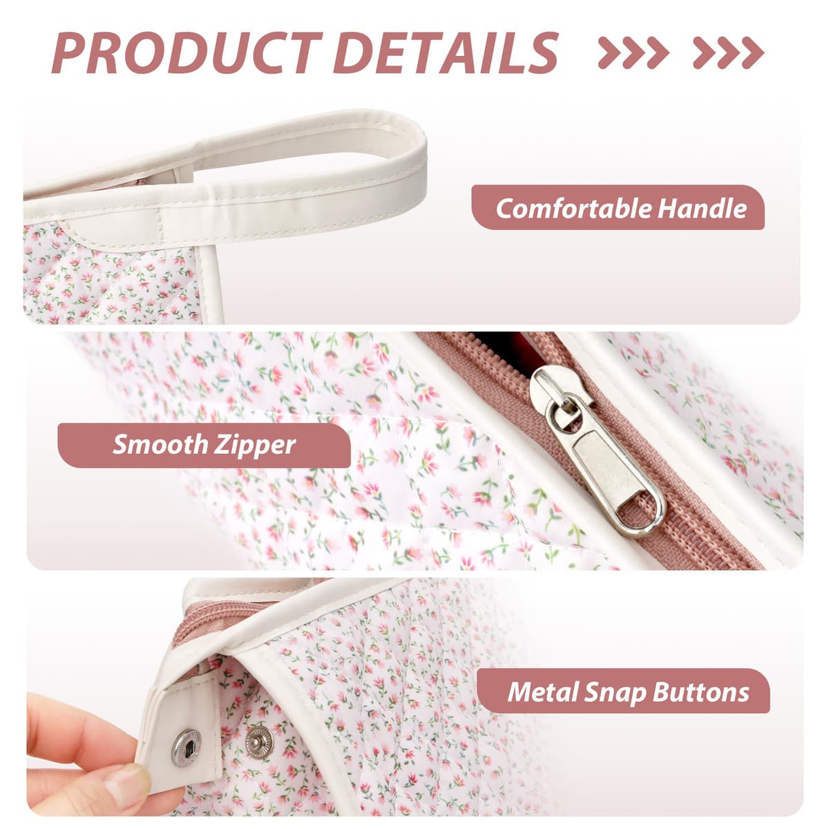 Bolsa de Almacenamiento para Secador de Pelo, Compatible con Airwrap Styler y Supersonic, Funda de Viaje para Shark Flexstyle y Accesorios, Estuche de Transporte para Rizador (Flor Rosa) — view 5