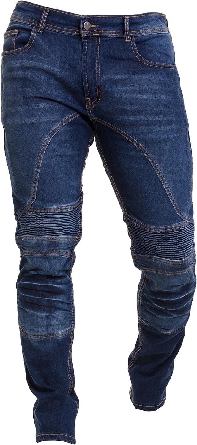 Men's Motorcycle Jeans Aramid Protective Linning Motorbike Denim Jeans Riding Pants with Removable Armour Biker Trousers for Men — view 14