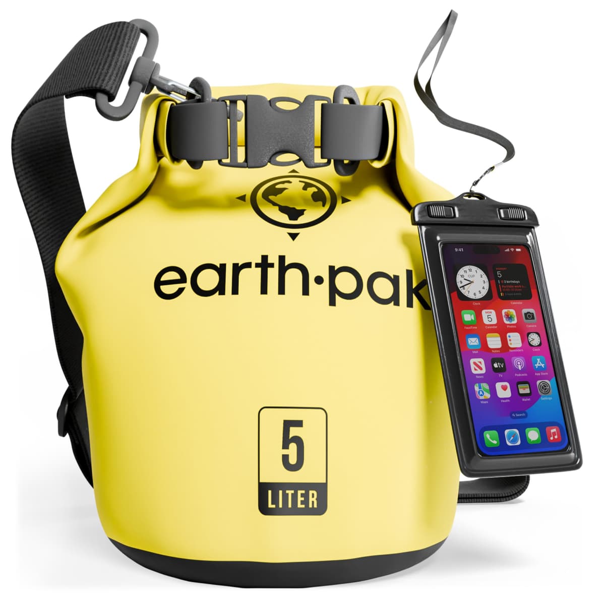 Earth Pak Waterproof Dry Bag - Roll Top Waterproof Backpack Sack Keeps Gear Dry for Kayak with Waterproof Phone Case — view 53