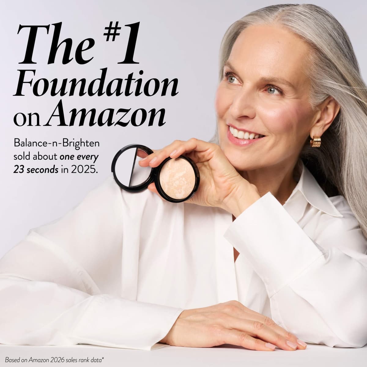 LAURA GELLER Baked Balance-n-Brighten Colour Correcting Powder Foundation (Medium) Buildable Light to Medium Coverage Baked Foundation, Demi-Matte Finish — view 3