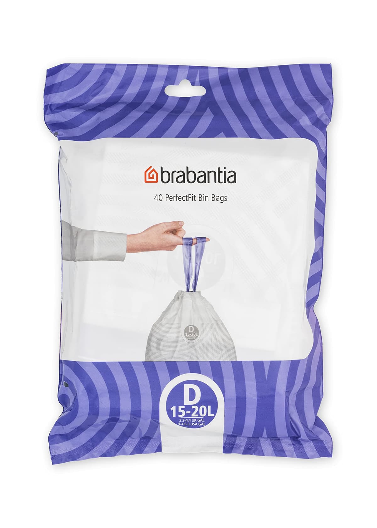 Brabantia Bolsas de Basura PerfectFit (Código L/40-45L) Extra Resistentes Bolsas con cinta de cierre (40 Bolsas) — view 27