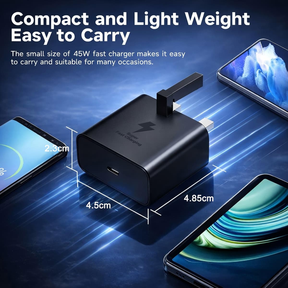 45W Super Fast USB C Charger for Samsung Galaxy S26 Ultra/S26+/S26/S25/S25+/S25 Ultra/S24/S24 Ultra/S23/S22/A55/A54/A15/A14, USB C Super Fast Charger with USB Type C Charging Cable and Plug Charge — view 5