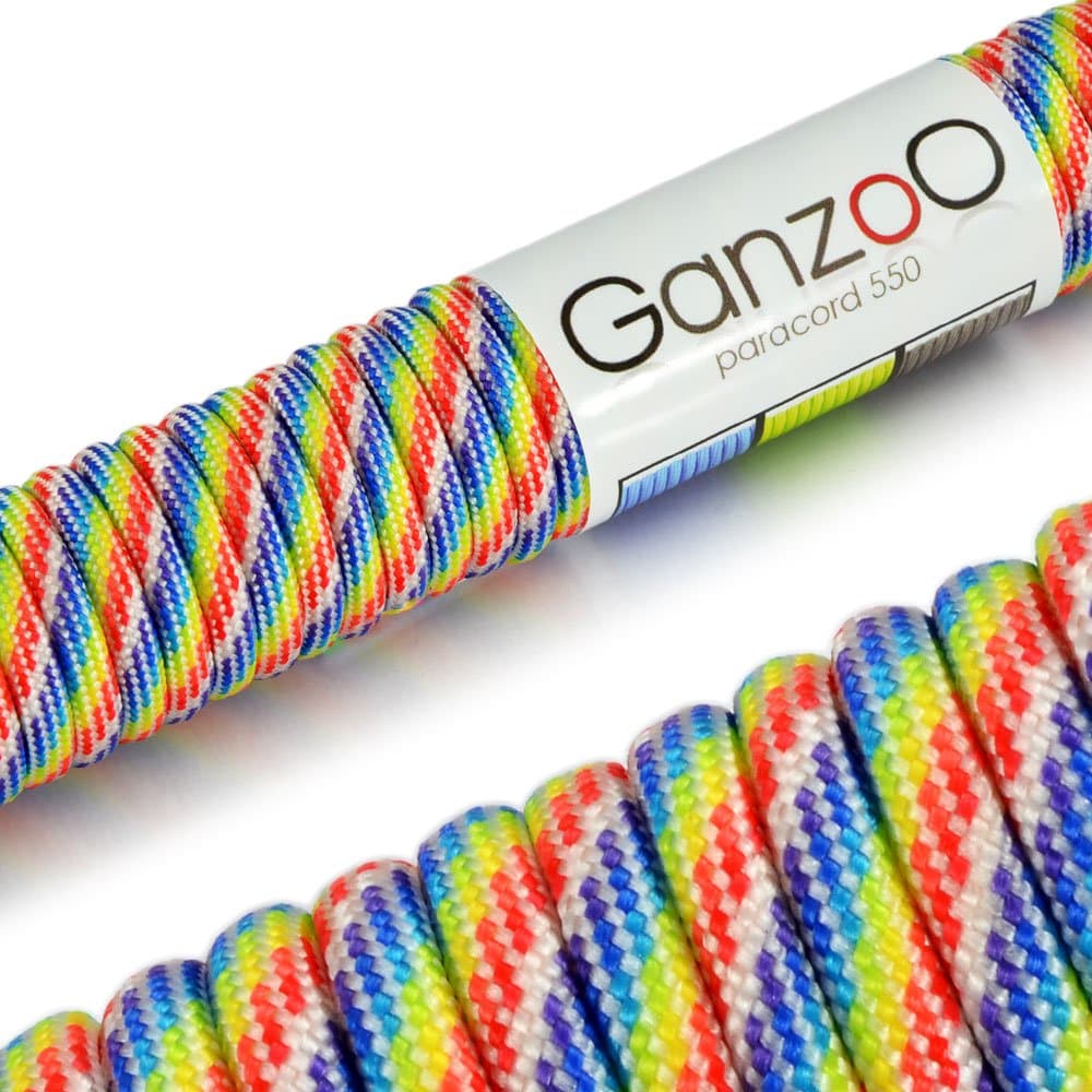 Ganzoo Paracord 550, Cuerda de 4 mm, 30 Metros, Poliéster, Tipo 3-7 Hilos Interiores, Correa de Perro Collar Pulsera, Camping Supervivencia y Cuerda Multiusos, Verde Oscuro — view 76