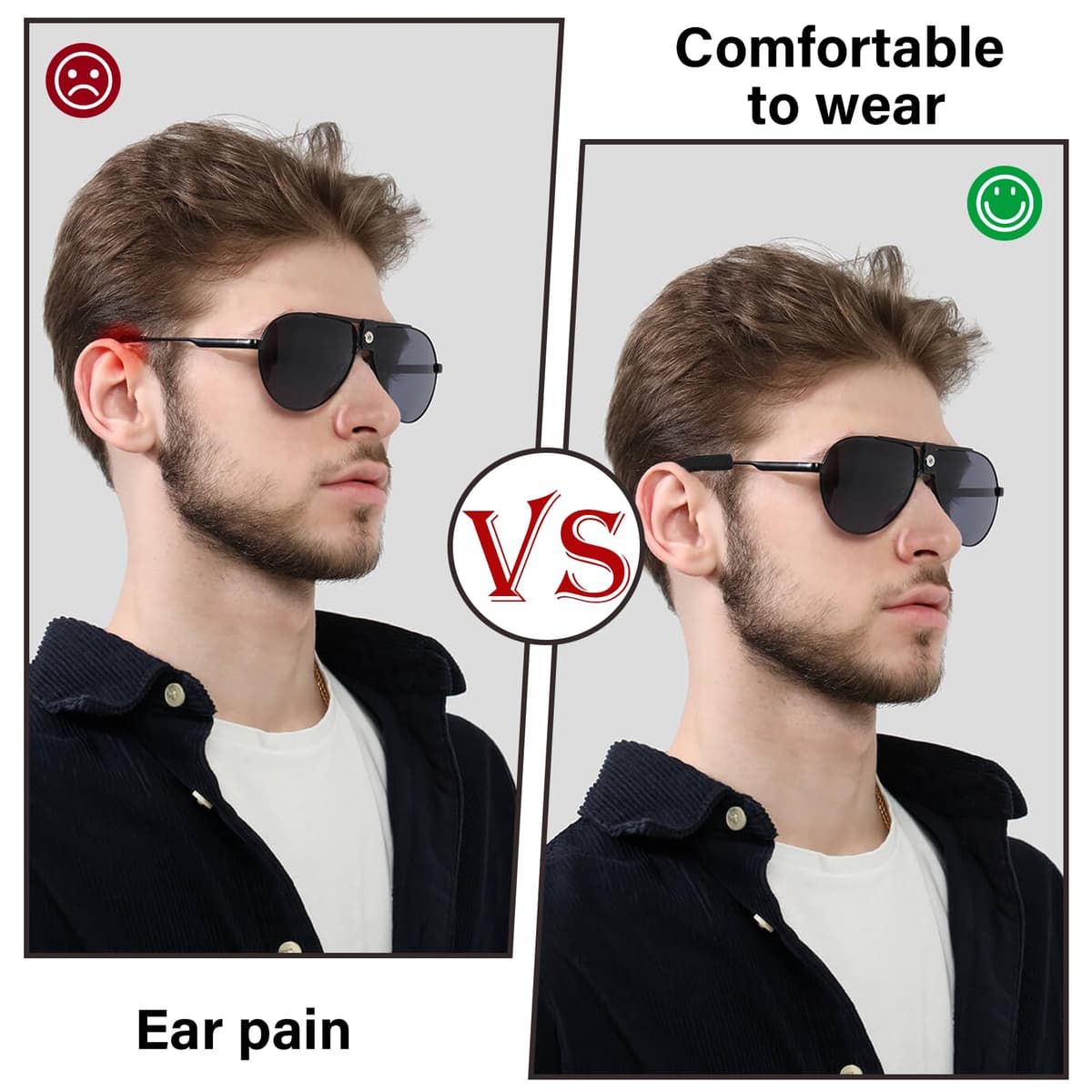 Juego de 10 fundas de algodón para patillas de gafas, cómodas gafas antideslizantes para deporte y uso diario, almohadillas y accesorios transpirables, color negro — view 4