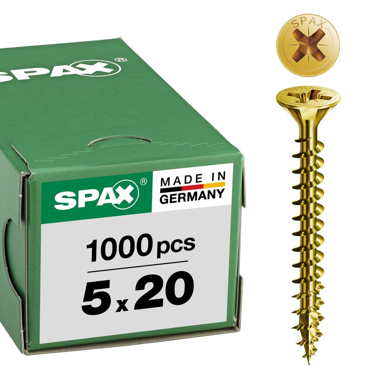 Spax 1081020400253 - Tornillo universal, 4,0 x 25 mm, 200 piezas, cabeza avellanada, cruz receso z 4cut, rosca completa, — view 35