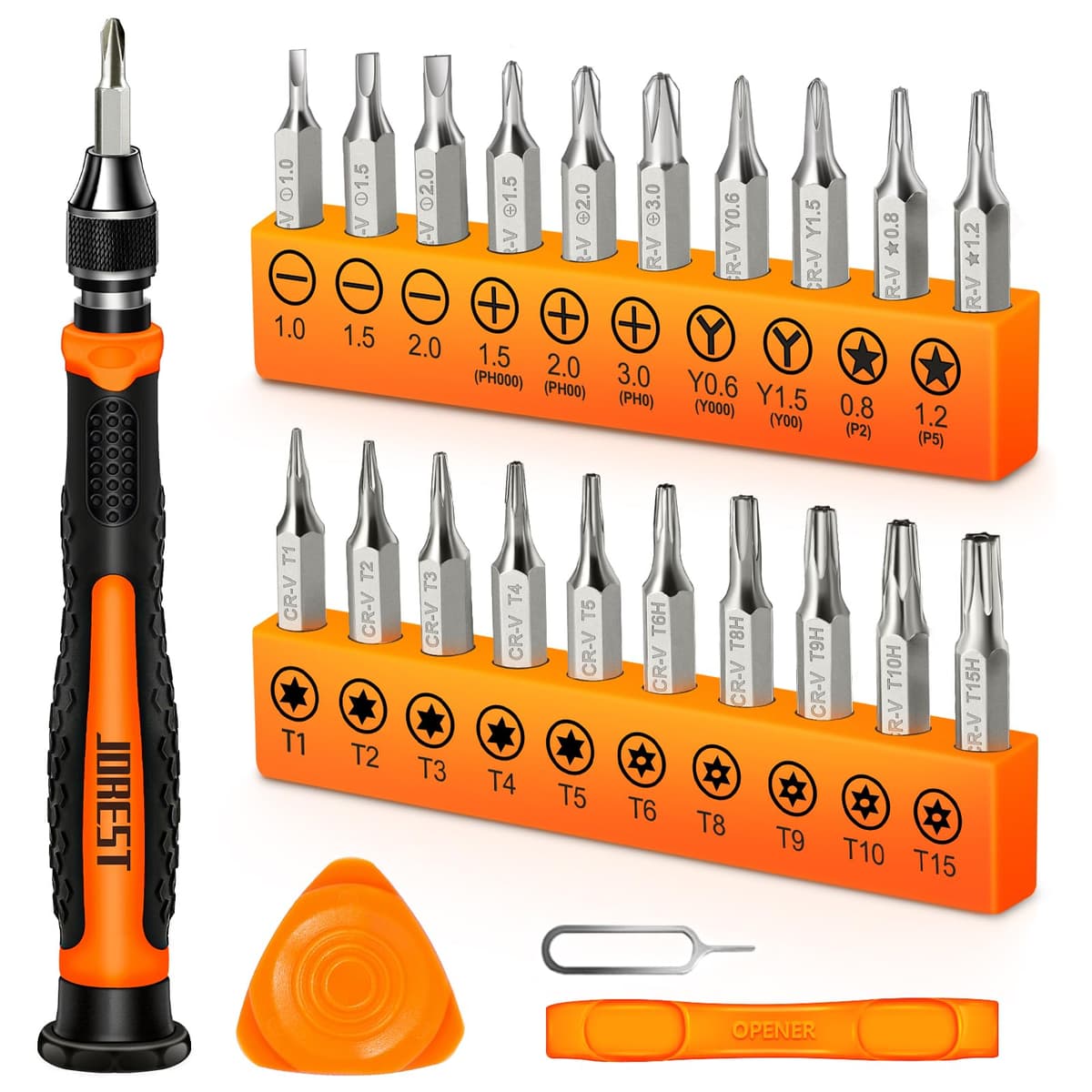 JOREST 152 en 1 set de Destornilladores de Precisión Magnéticos Profesionales, Kit de Reparación Portátil con Torx Triwing Bits para Macbook, PC,Switch, PS5, Gafas, Relojes, Laptop, Xbox — view 10