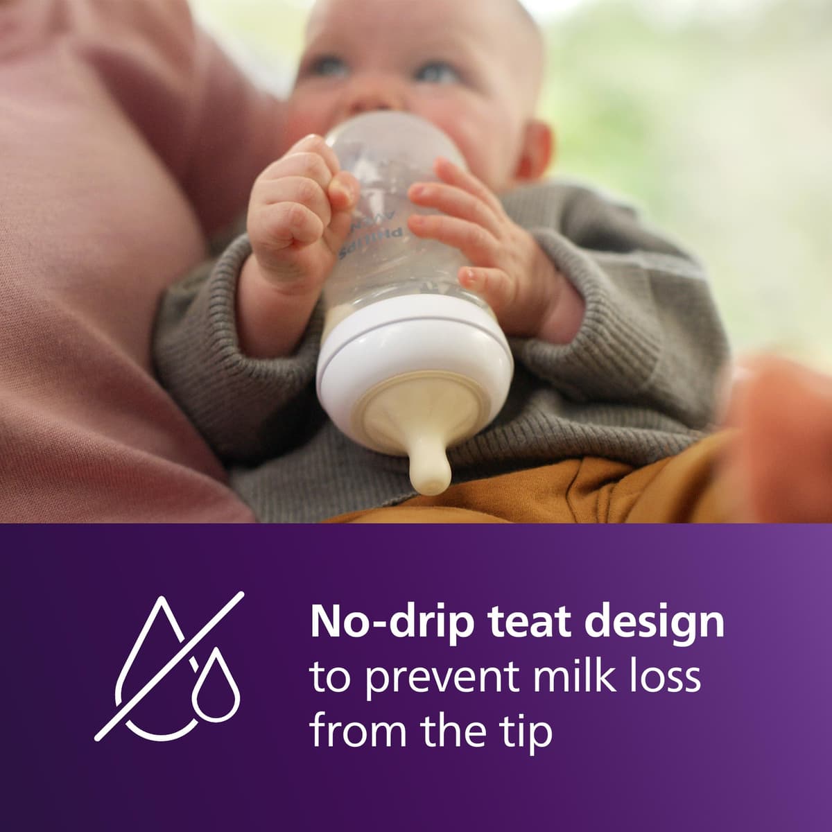 Philips Avent Natural Response Baby Bottle - 2 x 125ml Baby Milk Bottle for Newborns and Up, BPA Free, 0+ Months (Model SCY900/02) — view 5