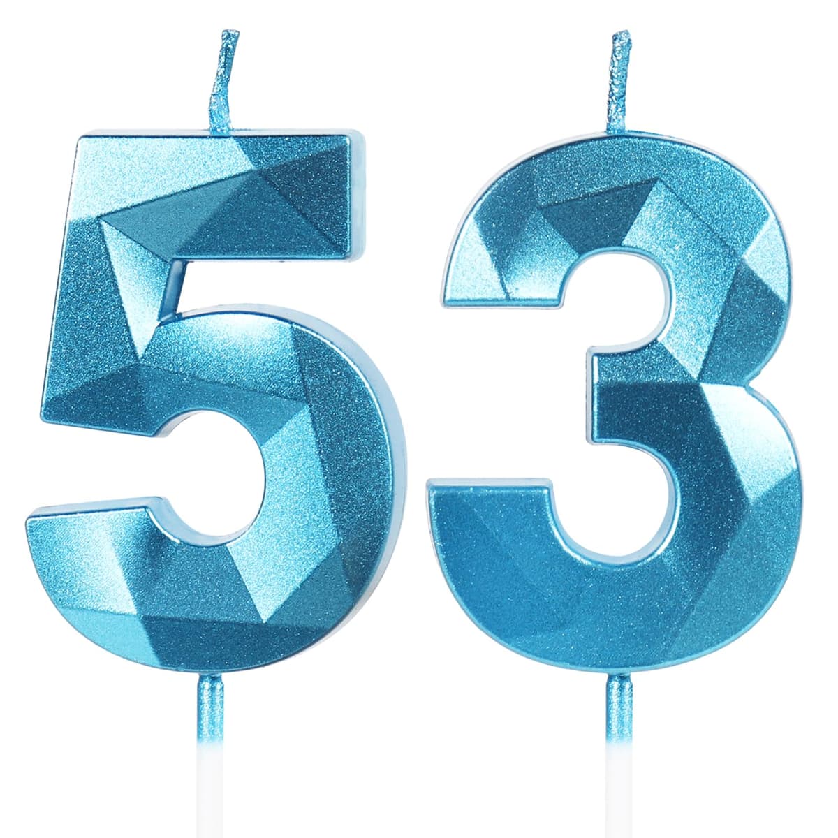 Yiran 50th Birthday Candles, Gold Number 50 Happy Birthday Candles, Cake Topper Decorations for Birthday Party, Wedding Anniversary Celebration Supply — view 35