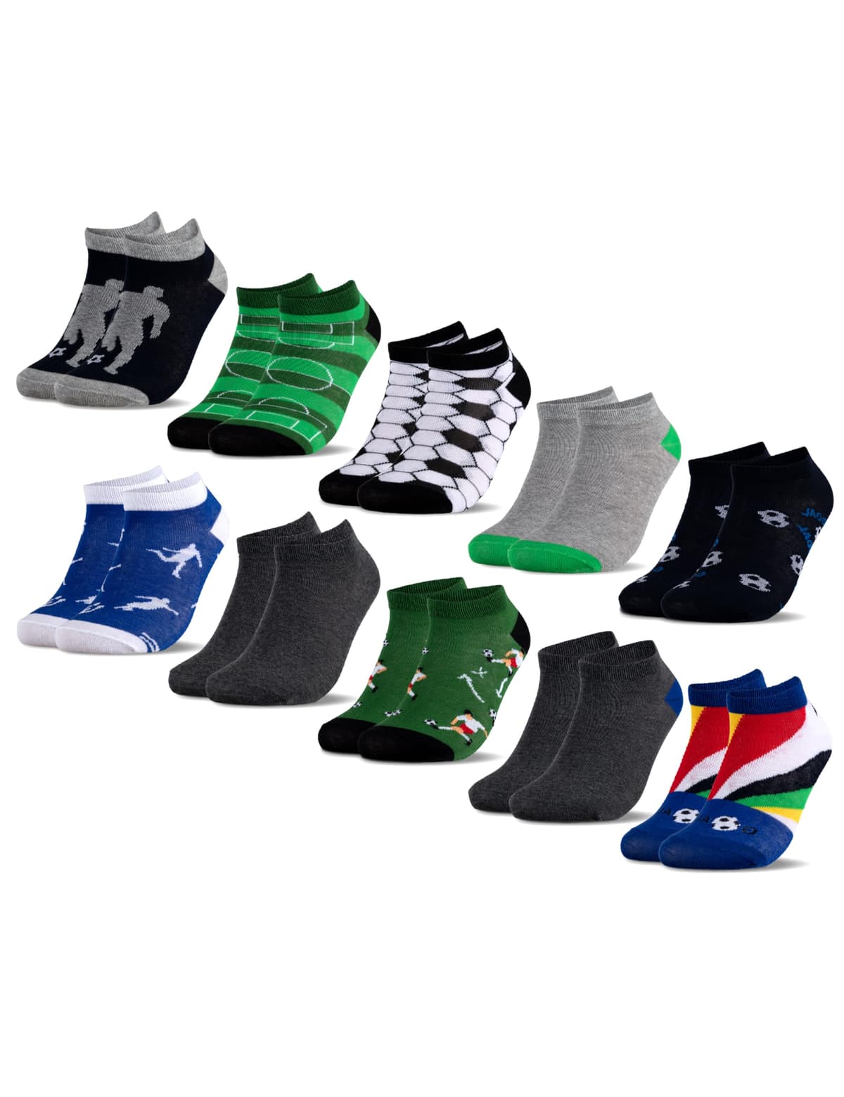 Occulto calcetines tobilleros motivo para niño y niña 10 pares (modelo: Motivo)