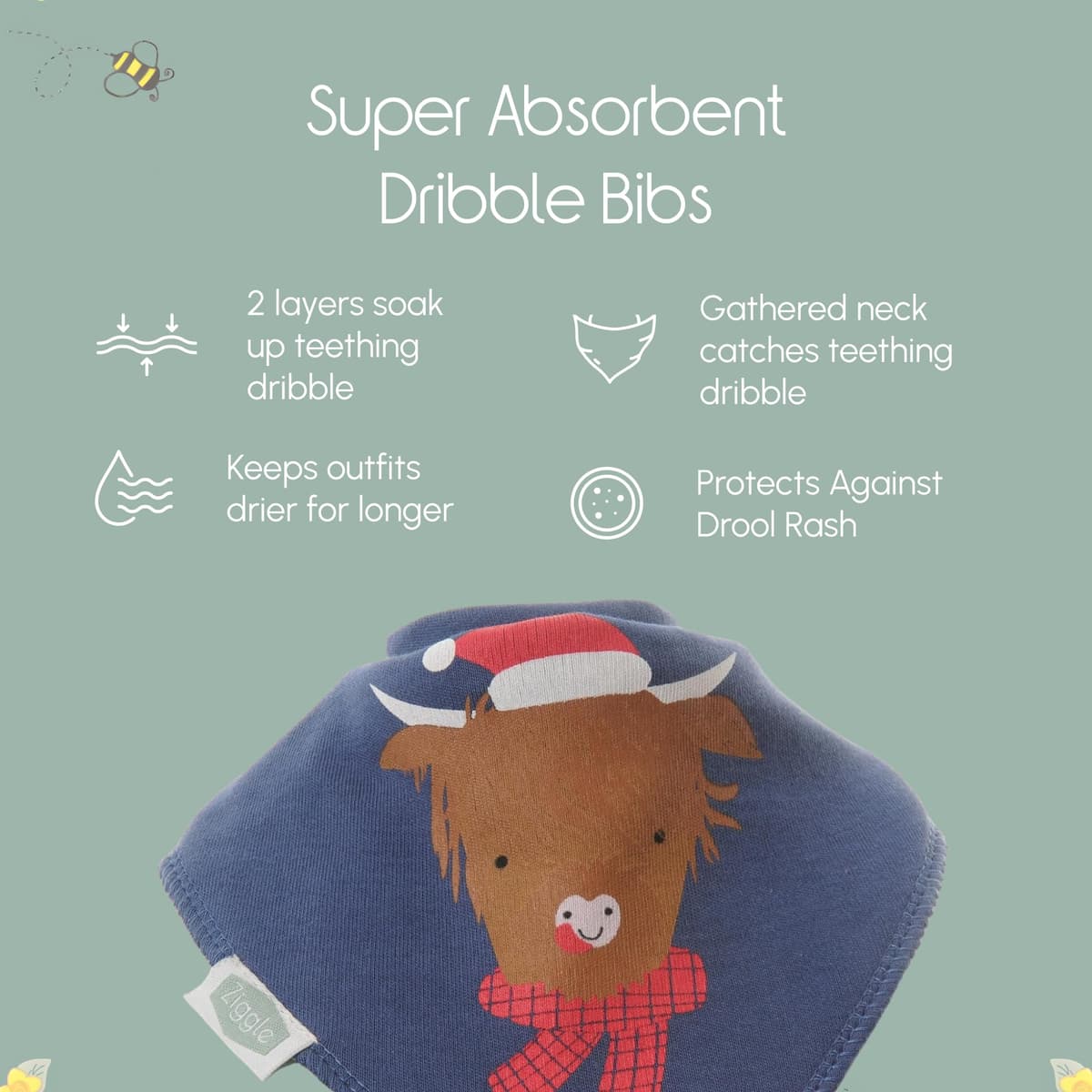 Bandana Dribble Bibs - Cotton Front Baby Bibs Newborn to 24 Months - Newborn Baby Gifts - Bibs For Comfortable Kids — view 95