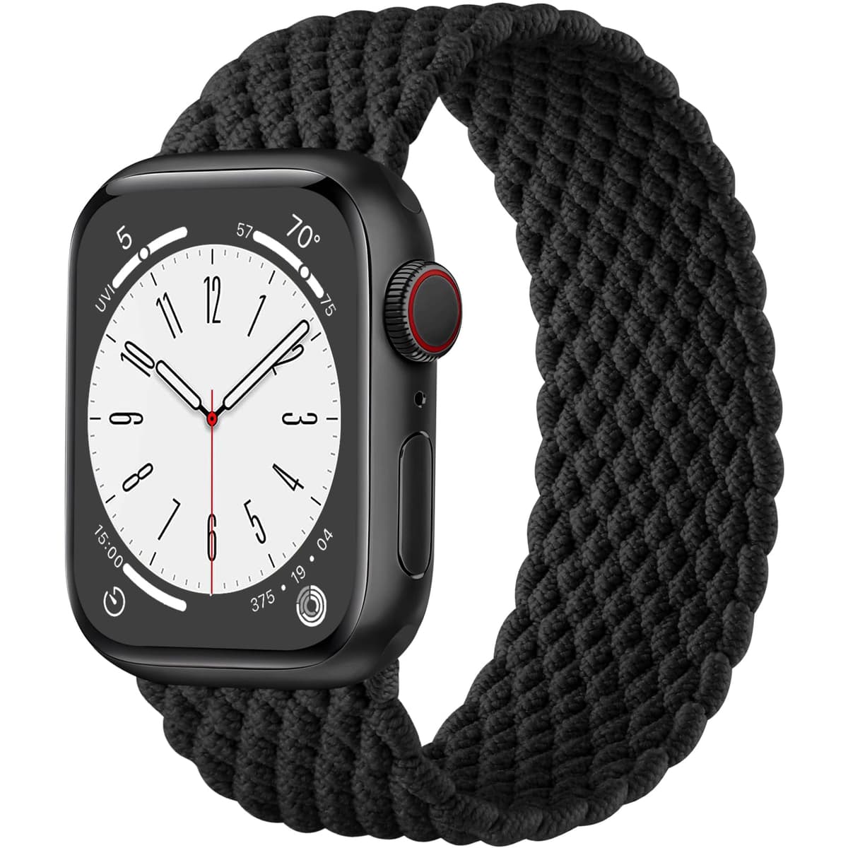 Maledan Braided Solo Loop Strap Compatible with Apple Watch Strap 38mm 40mm 41mm 42mm 44mm 45mm 46mm 49mm for Women Men, Adjustable Stretchy Sport Band for iWatch SE Series 10 9 8 7 6 5 4 3 2 1