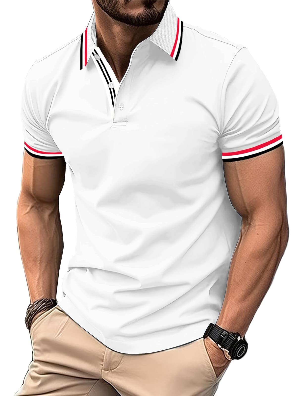 SwissWell Polo Manga Corta para Hombre Polo Shirt de Secado Rápido Polo de Golf Verano Outdoor Transpirable Camisetas — view 27