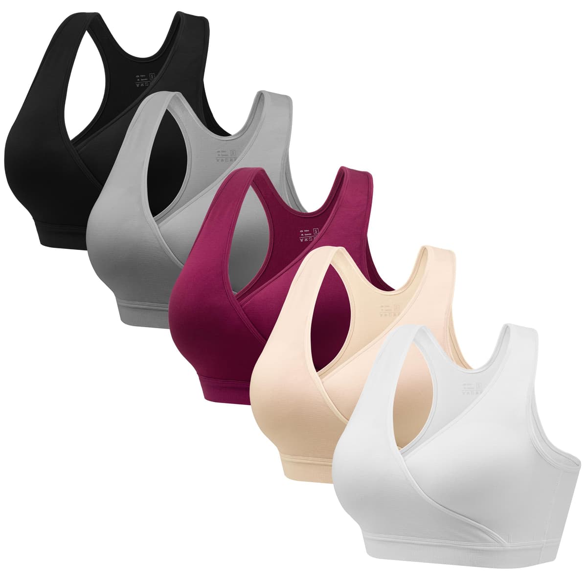 HBselect 3 Pack Women’s Nursing Bra Wireless Seamless Maternity Bra Breastfeeding Bras Bralette with Removable Bra Pads Extenders — view 17