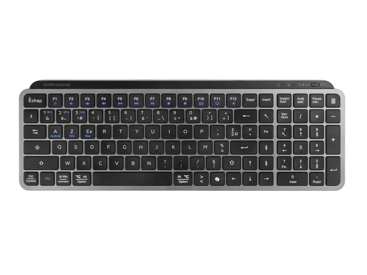 Mars Gaming MKPRO, US, Teclado Mecánico Gaming Completo, RGB Chroma, Switches Hot-Swap Mecánicos, Antighosting, Rueda de Control, Software, Multiplataforma, Switch Silent, Blanco — view 25