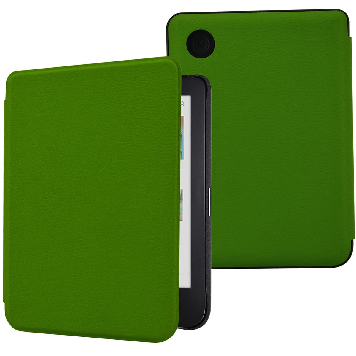 DMluna Funda para Kobo Clara Colour/BW/ 2E, Tolino Shine Colour/Shine 5/4, Cubierta de Cuero PU Premium, Auto Sleep/Wake, Delgada y Ligera, Ajuste Preciso, Verde Agave — view 19
