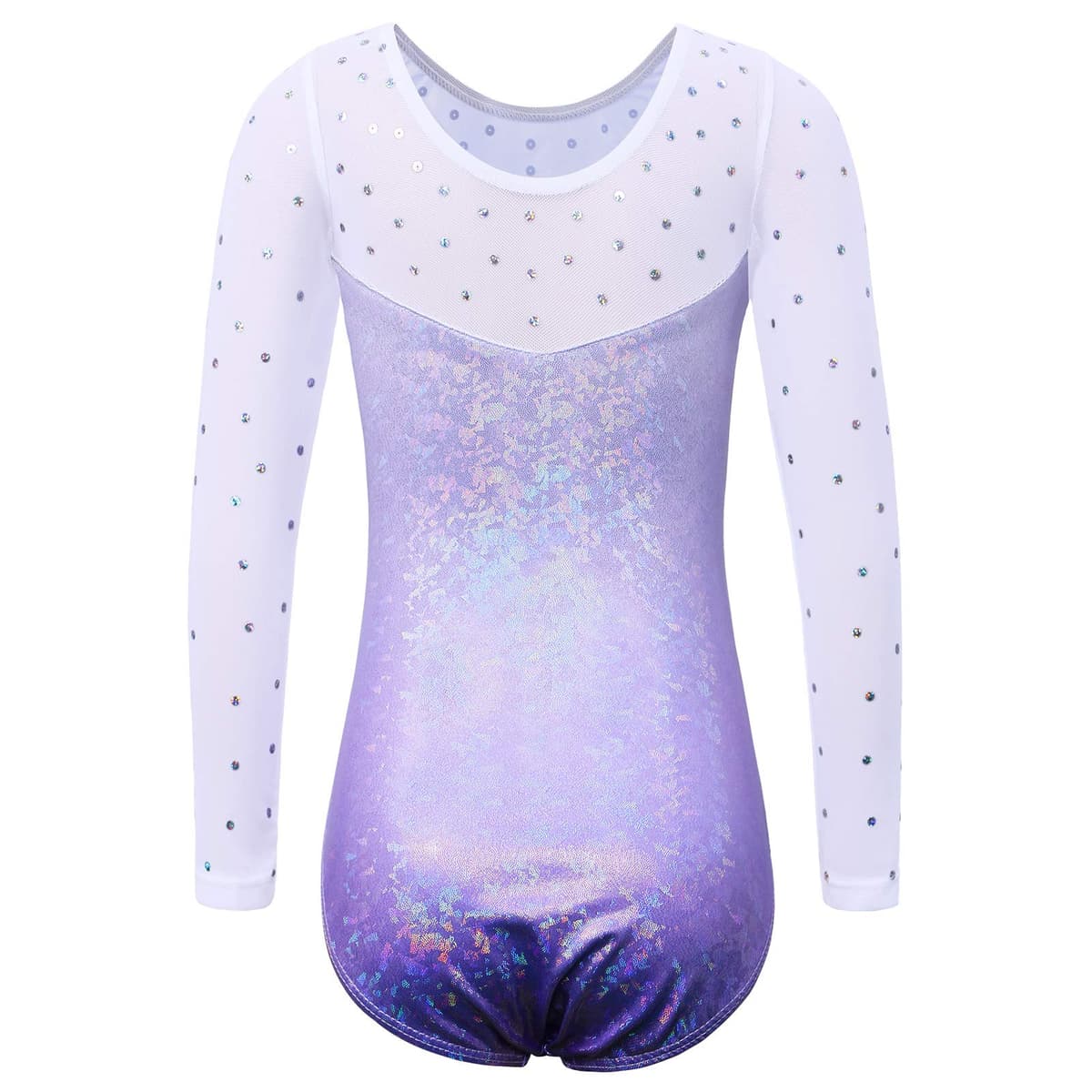 Niña Maillots de Gimnasia Mangas Largas con Lentejuelas en Tul — view 11