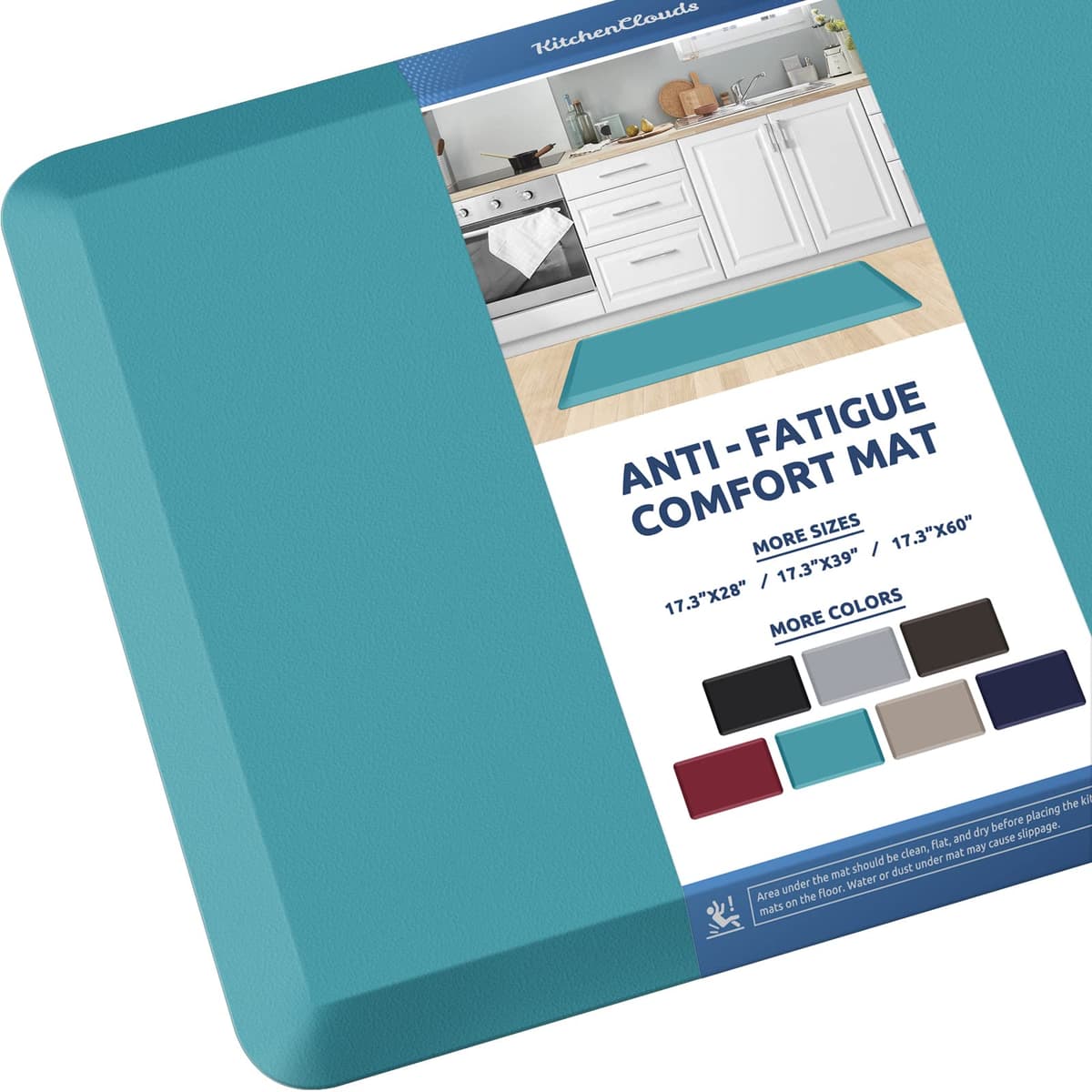 KitchenClouds Kitchen Mat Cushioned Anti Fatigue Rug 17.3"x28" Water Resistant Non Slip Standing Desk Mat Comfort Floor Mats for Kitchen House Sink Office (Khaki) — view 30