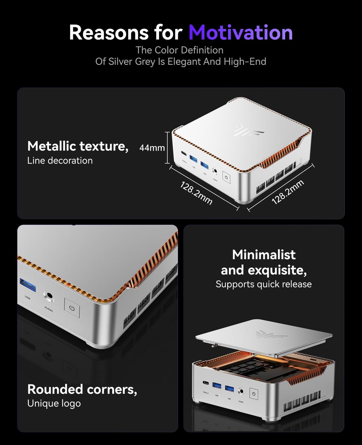 KAMRUI P2 Mini PC Windows 11 Pro, In·tel 12 Cores / 16 Threads 12600H mini desktop computer(Beat i7-1195G7/12450H up to 4.5GHz), 16GB RAM 512GB SSD USB3.2*6/Type-C/Wifi6/BT5.2 for Business Home Office — view 5