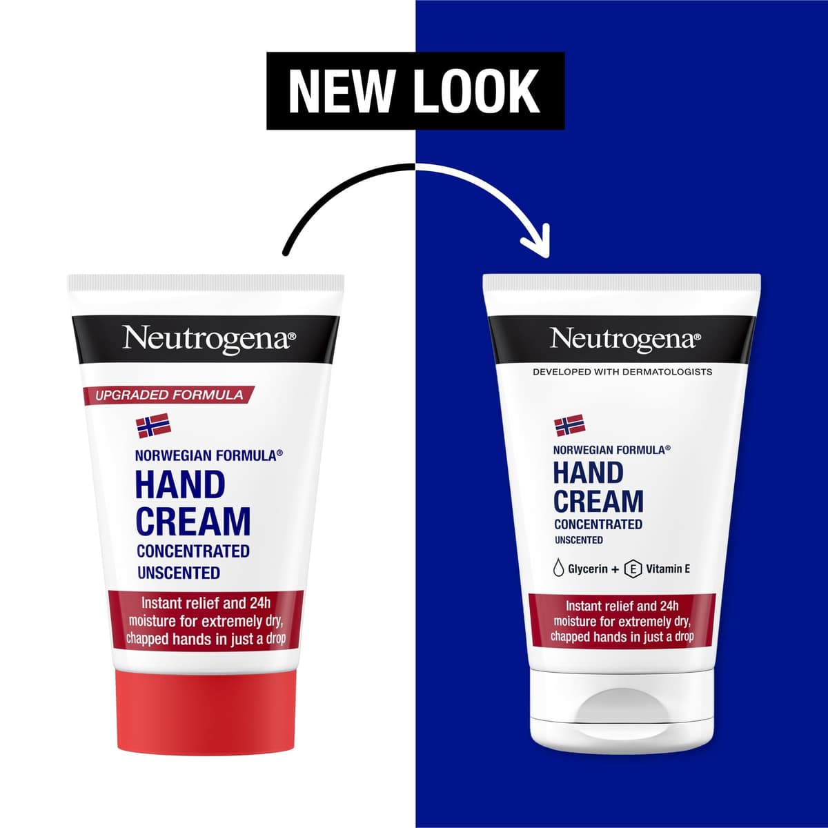 Neutrogena Norwegian Formula Concentrated Unscented Hand Cream (1x 50ml) with Glycerin, Vitamin E for Immediate and Lasting Relief from Dry Skin and Chapped Hands — view 2