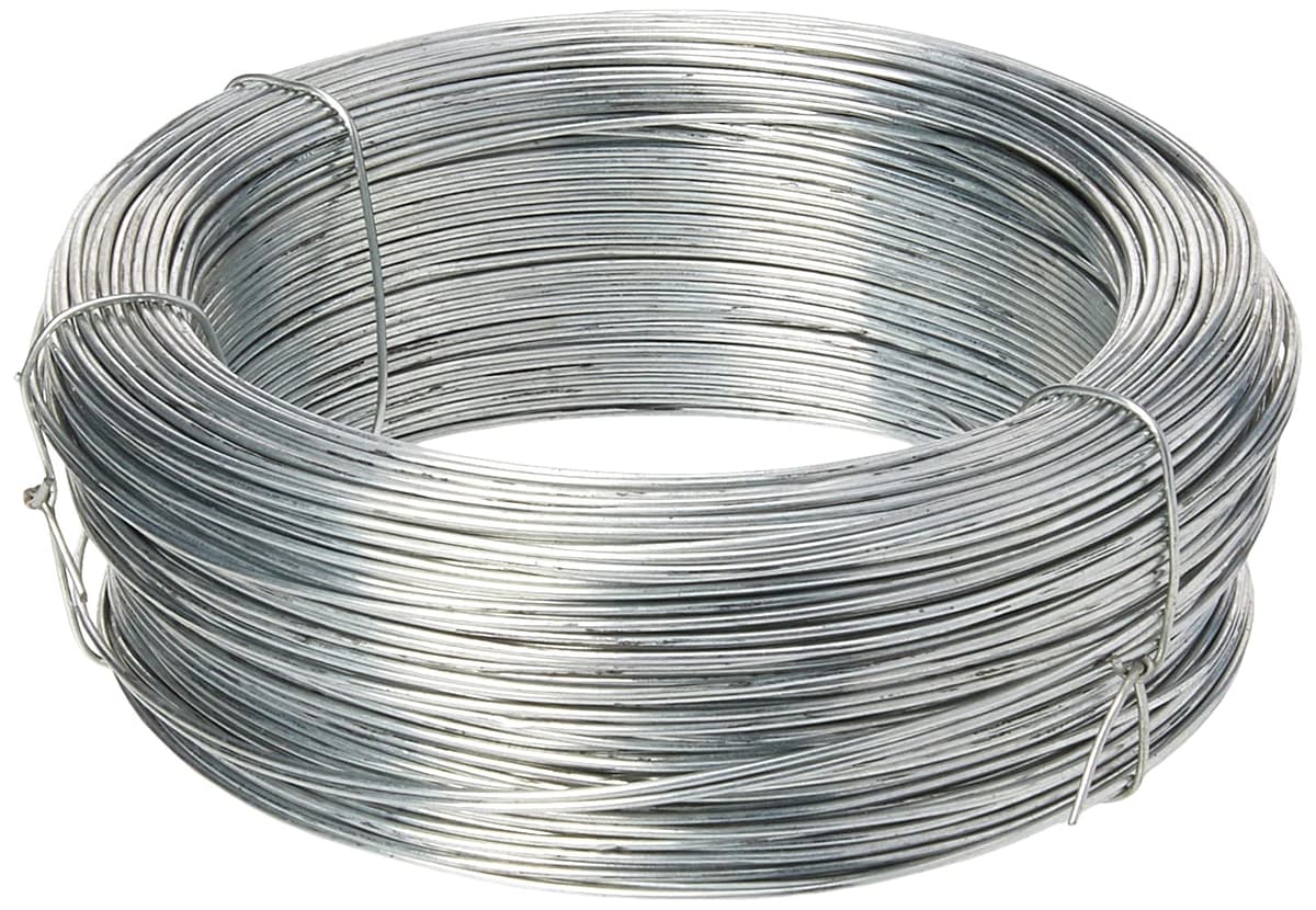 Merriway BH00327 Galvanised Garden Wire, 2mm x 20 Metres (65ft) 12 Gauge 5/64 inch Thickness, Grey,Grey — view 5
