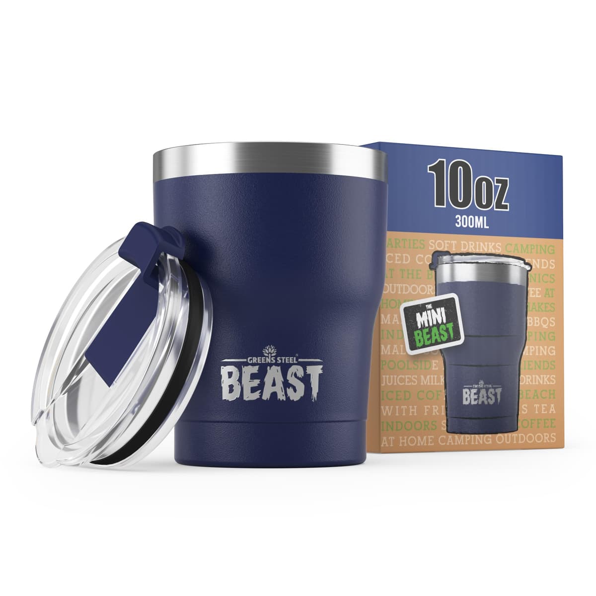 Greens Steel Beast Tumbler – 550 ml (20 oz), Coral | Vaso de acero inoxidable reutilizable con aislamiento al vacío | con 2 pajitas y cepillo de limpieza | Termo de viaje de doble pared — view 20