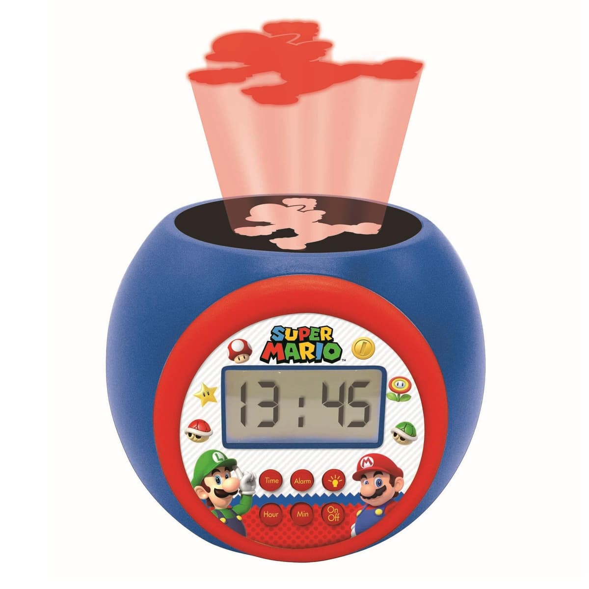 LEXIBOOK - Nintendo Super Mario Reloj Despertador con proyector con función de repetición y Alarma, luz Nocturna con Temporizador, Pantalla LCD, batería, RL977NILXB — view 2