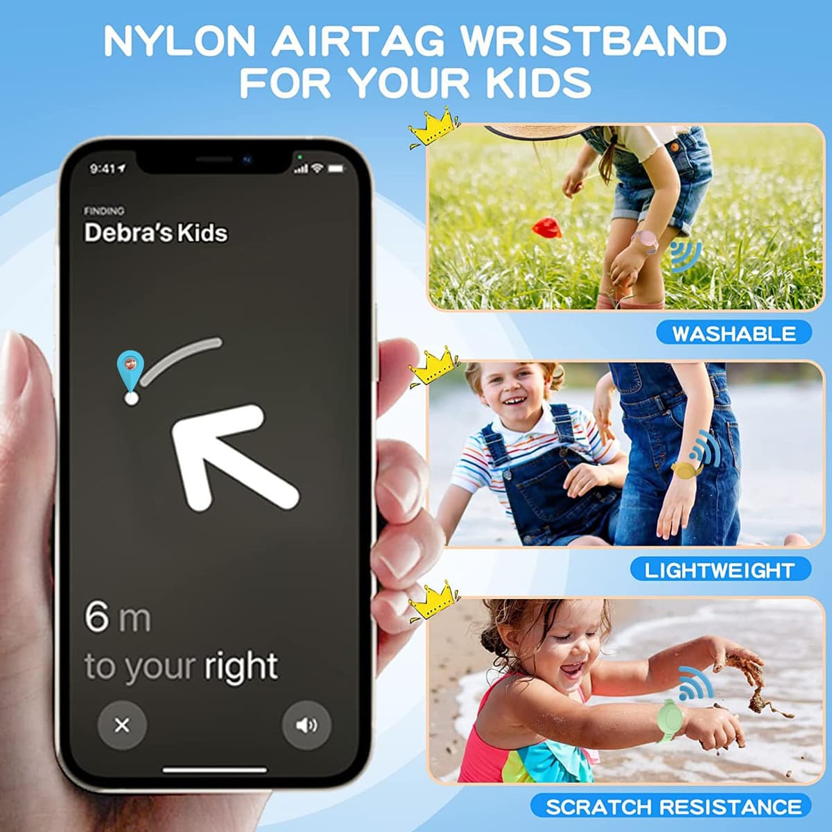 Pulsera AirTag impermeable, antipérdida y antiarañazos, funda protectora para niños, adolescentes y ancianos — view 5